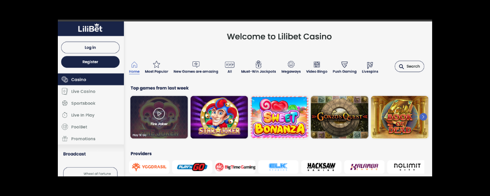 Lilibet Casino oficjalna strona